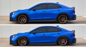 Subaru WRX Suspension Lift Kit - Front - Air Lift - Progressive Rate, Double Bellows Air Springs and Monotube, Threaded Body Struts - Red - `22-`23